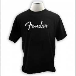 T-Shirt Fender Spaghetti Logo, Black, Large